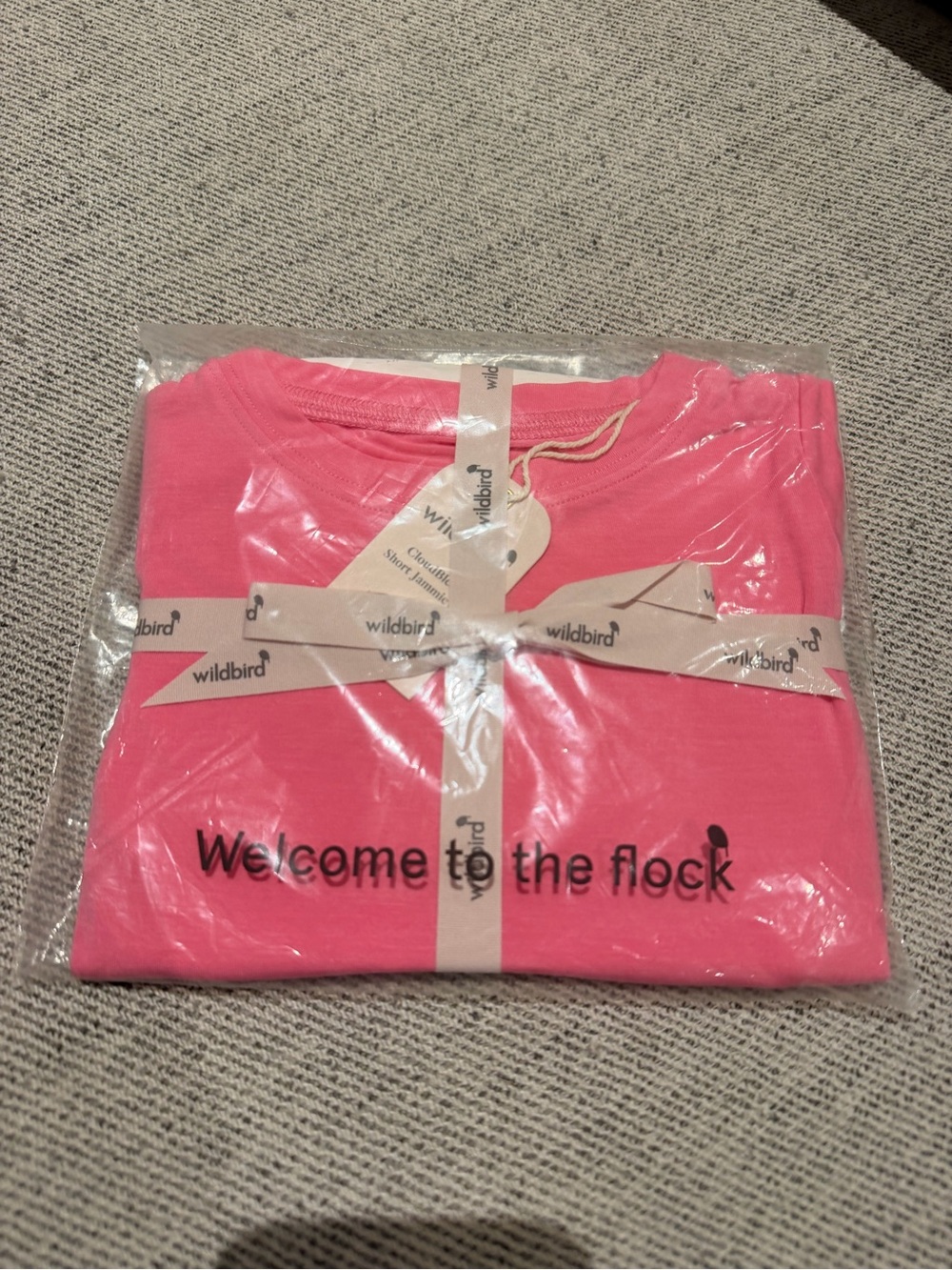 Wildbird Hot Pink Short Sleeve toddler pajamas.